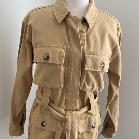 Topshop Belted Safari Cargo Jacket Size 0-2 XS - Picture 2 of 10